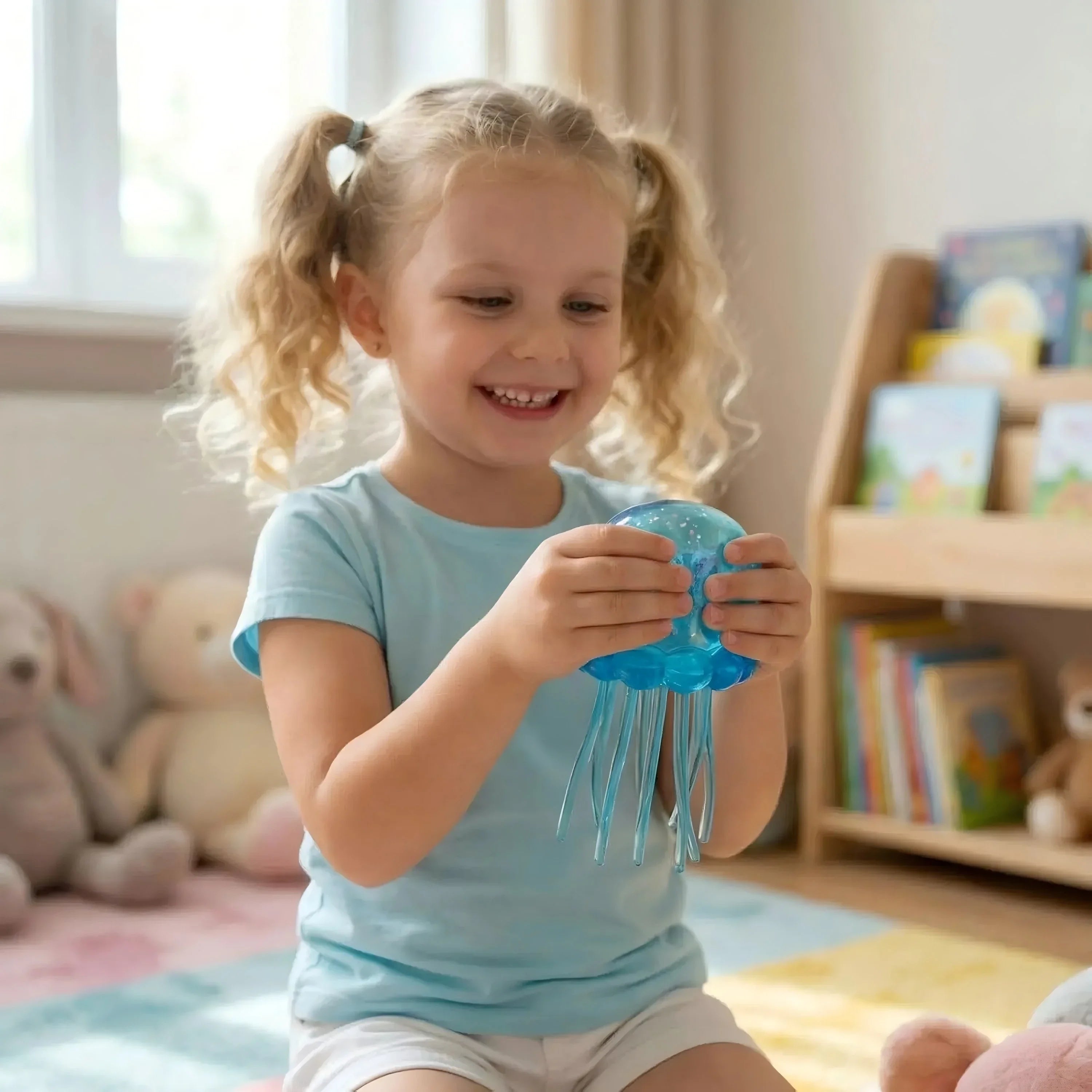 @ Trending Nee Doh Jellyfish & Cube Squish Toy, Soft Jelly Squeeze Stress Relief Fidget Toy, Sensory NeeDoh for Kids & Adults ##