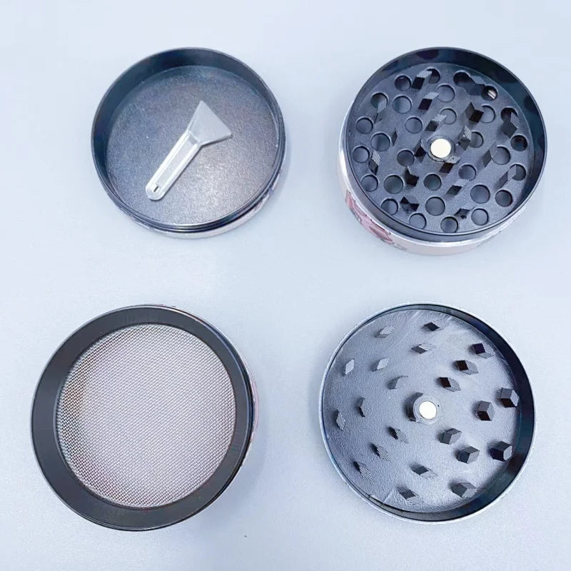 1.6/2inch Dog Herb Grinder Metal 4-layer Manual Salt Spice Mill Mortar Tobacco Crusher Raw Grass Grinder Cigarette Smoking Tool