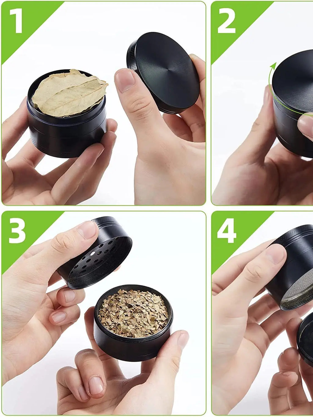 40mm 4-Layer Aluminum Herbal Herb Tobacco Grinders for Smoking Metal Tobacco Cutting Pipe Accessories Tobacco Pipes Herb Mills