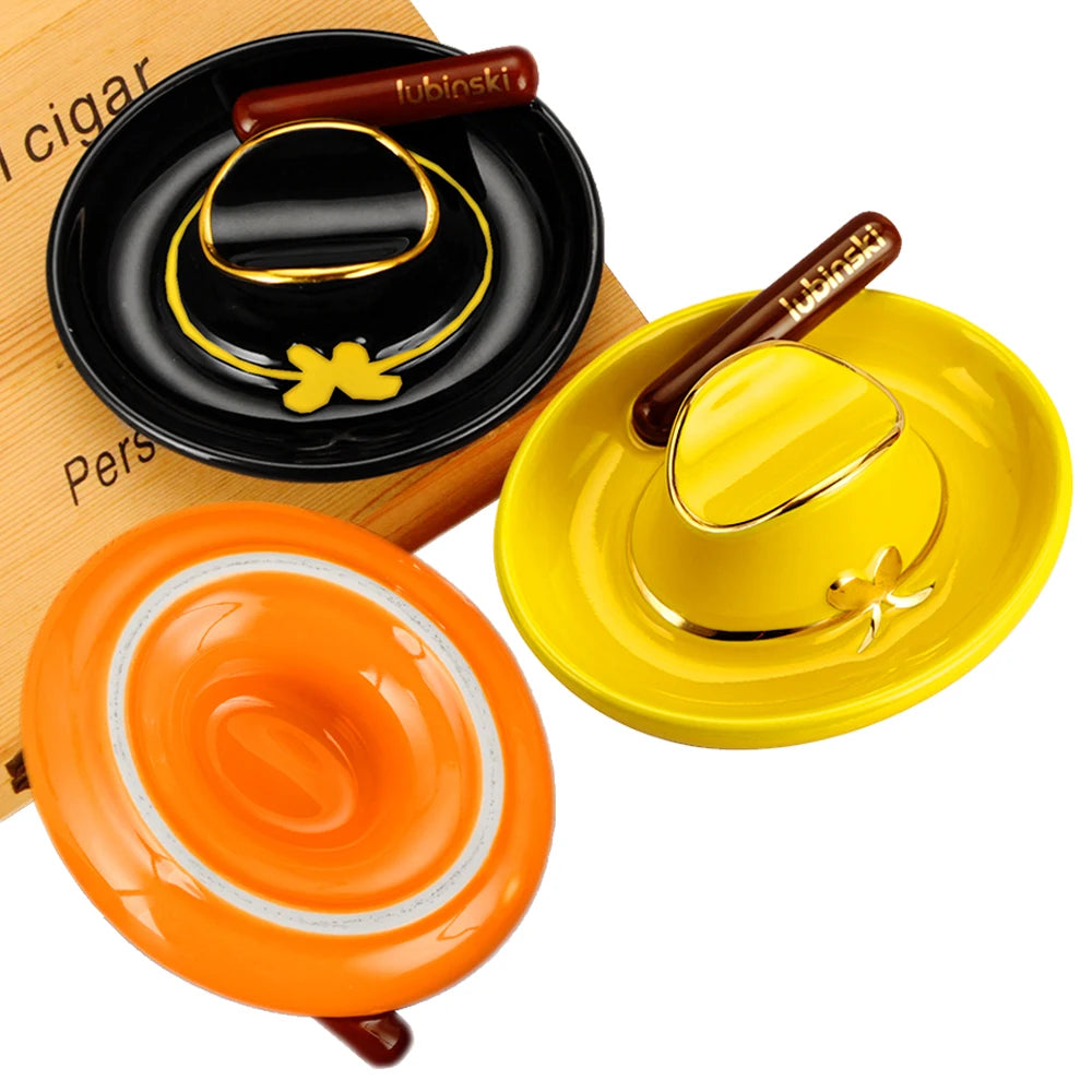 GALINER Ceramic Cigar Ashtray Mini Portable New Designed Ashtray Travel Smoking Accessories