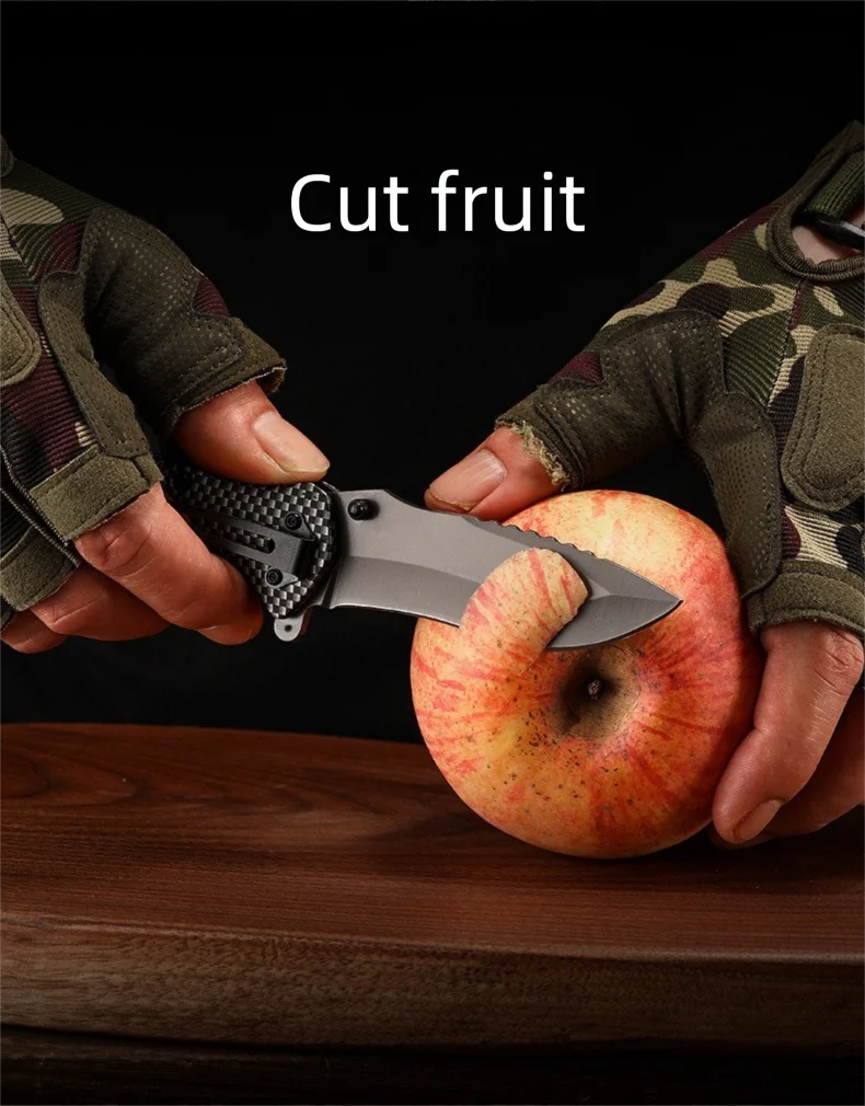 Multifunctional All Steel Portable Folding Knife Outdoor Tactical Camping Survival Fruit Hunting Tool Knife