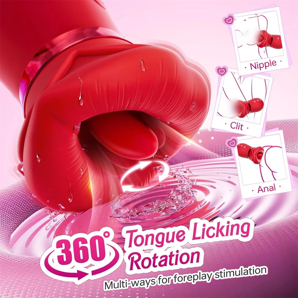 Sex Toys for Women Tongue Licking Breast Sucking Vibrator G-spot Nipples Clitoris Stimulation Female Masturbator Adult Supplies
