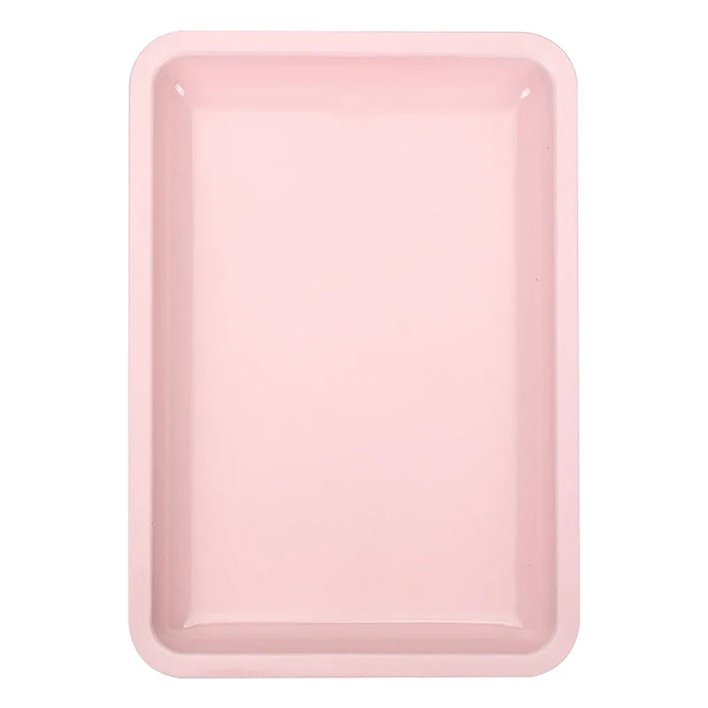 Stainless Steel Cosmetic Storage Tray Jewelry Tray Plate Doctor Surgical Tray Desktop Storage Tool Metal Fack Nail Art Tray