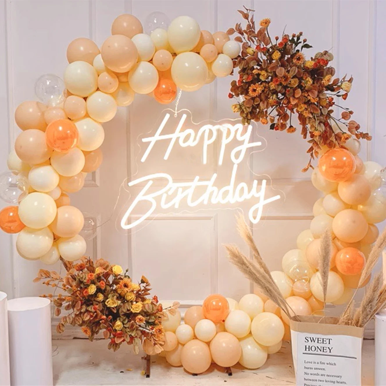 Pink/Cool White/Warm White Light Happy Birthday Neon Light Sign, Suitable for Restaurant Parties, Holiday Decorations, Party Venues, Bedroom Surprises, Living Room Gatherings, and as an Essential Photo Prop