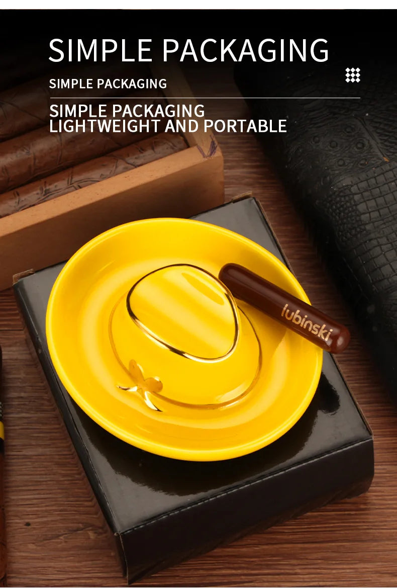GALINER Ceramic Cigar Ashtray Mini Portable New Designed Ashtray Travel Smoking Accessories