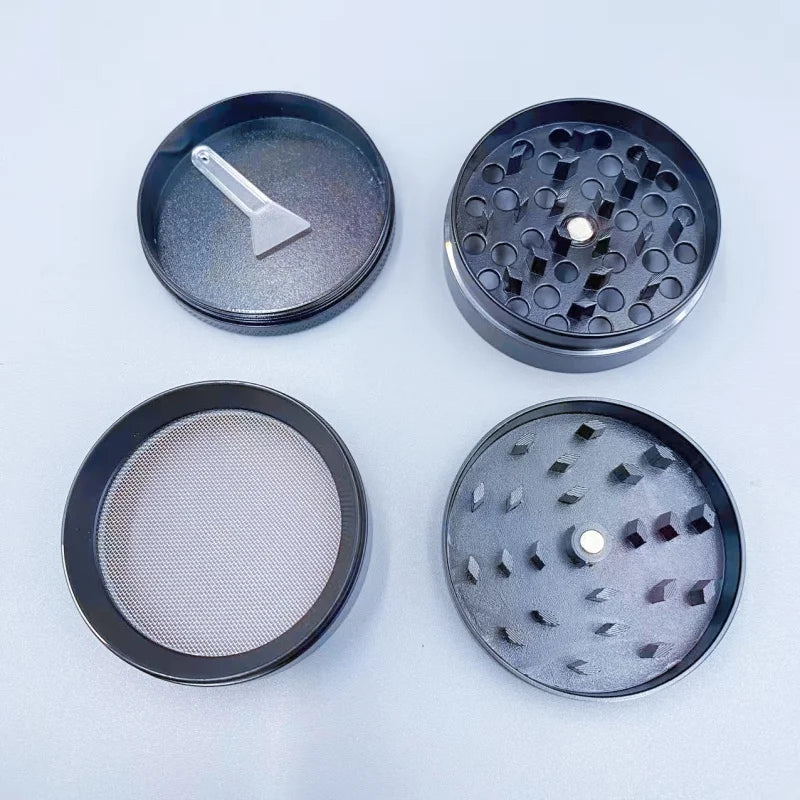 Metal Herb Grinder 4-layer Manual Spice Mortar Mill Pepper Bud Crusher Raw Grass Tobacco Grinder Smoking Cigarette Accessories