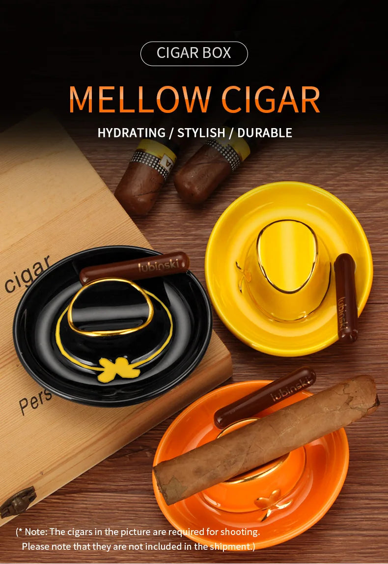 GALINER Ceramic Cigar Ashtray Mini Portable New Designed Ashtray Travel Smoking Accessories