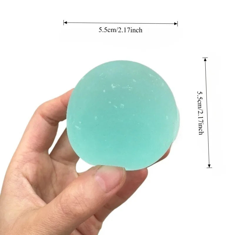 Soft Pink Mochi Squishy Toy, Blue Maltose Sensory Squeeze Ball, Coconut Oil Slow-Rebound Decompression Fidget Toy Xmas Gift
