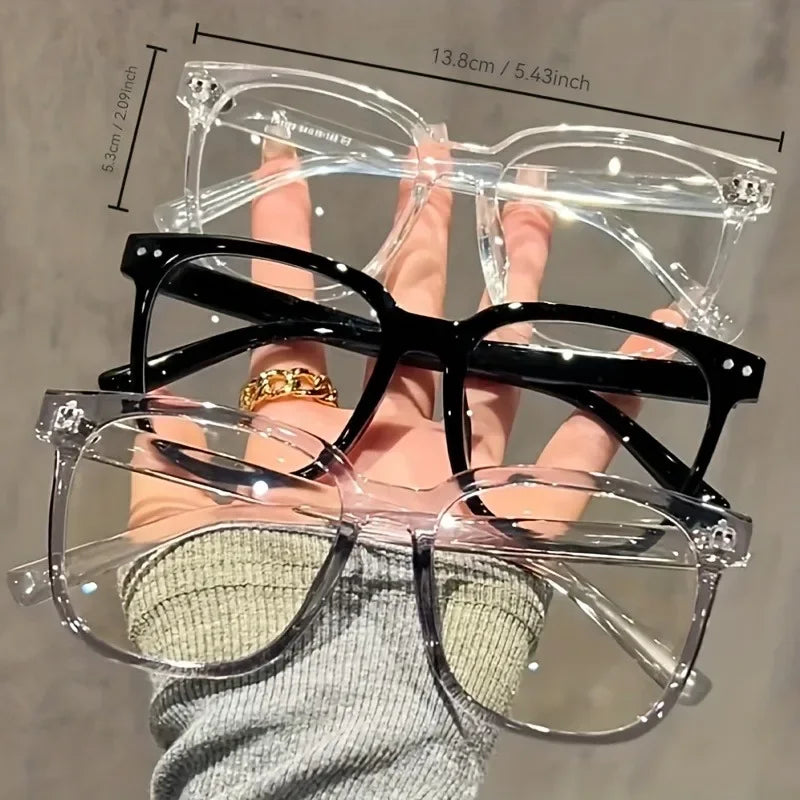 TrendySquare Anti Blue Light Eyeglasses Men Women Casual Fashion Transparent Frame Street Style Eyewear for Office and Daily Use