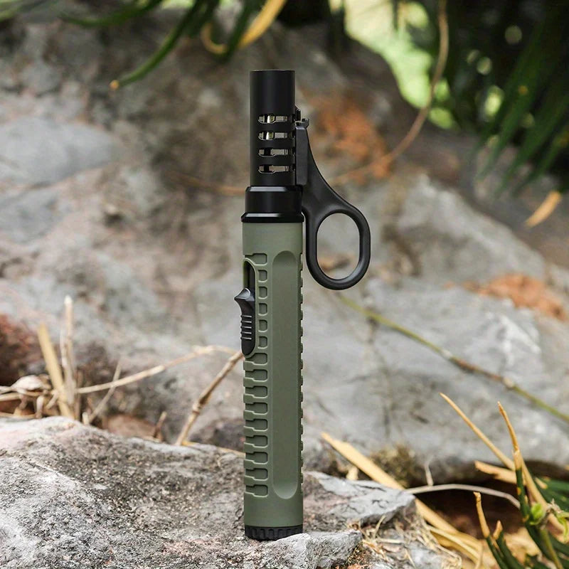 Outdoor Camping Portable Gas Lighter High Firepower Windproof Torch Lighter Adjustable Flame Size for Men's Gift Camping BBQ