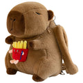 Cute Capybara Plush Backpack – Cartoon Capybara Shoulder Bag for Kids, Soft Fur School Bag Gift