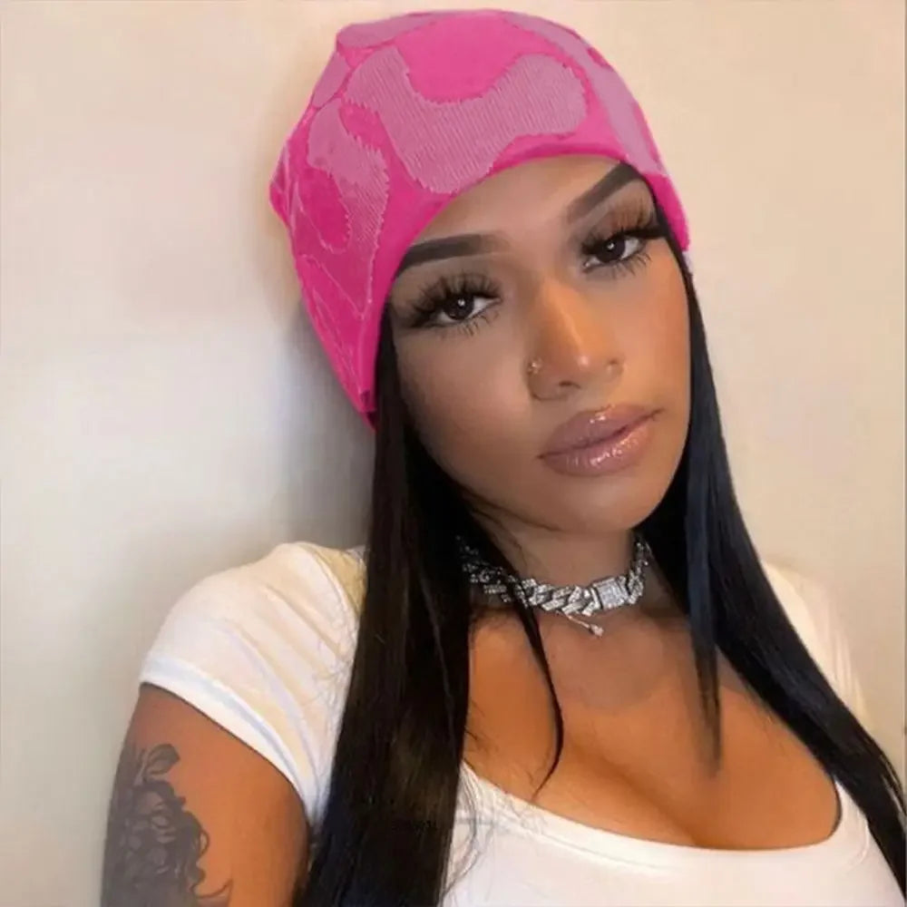 2023 NEW Y2K MEA Culpa Beanies Hat with Rhinestone for Women Men Beanies Hats Hip-hop Soft Stretch Warm Knitted Slouchy Cap