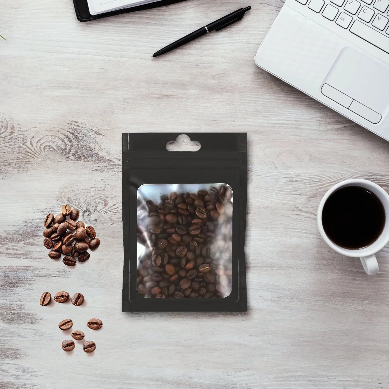 100Pcs Matte Black Mylar Foil Zip Lock Bag for iphone 14 pro case Hang Hole Reusable Tear Notch Food Storage Packaging Pouches