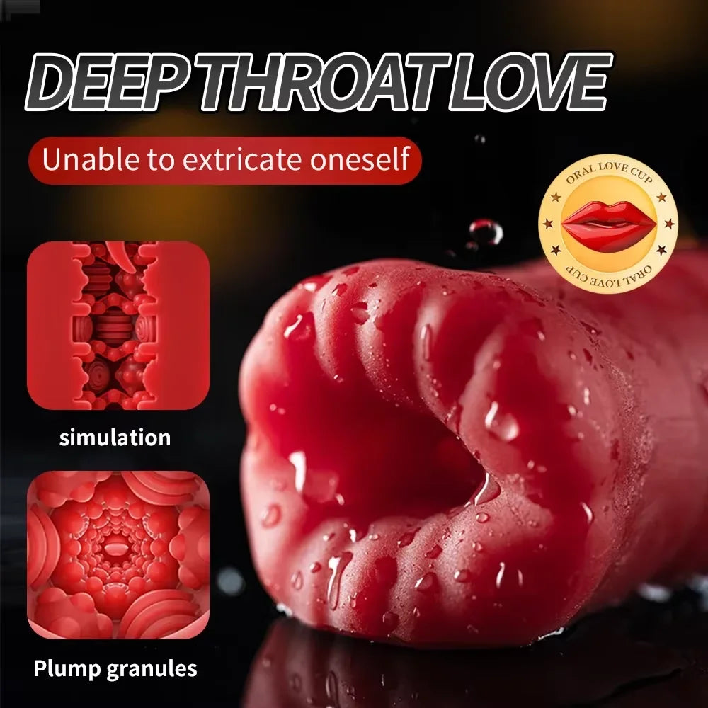 Automatic Male Masturbator Cup for Men Tongue Licking Vibrator Penis Trainer Exerciser Vagina Vacuum pump Sex Toys For Adult Men
