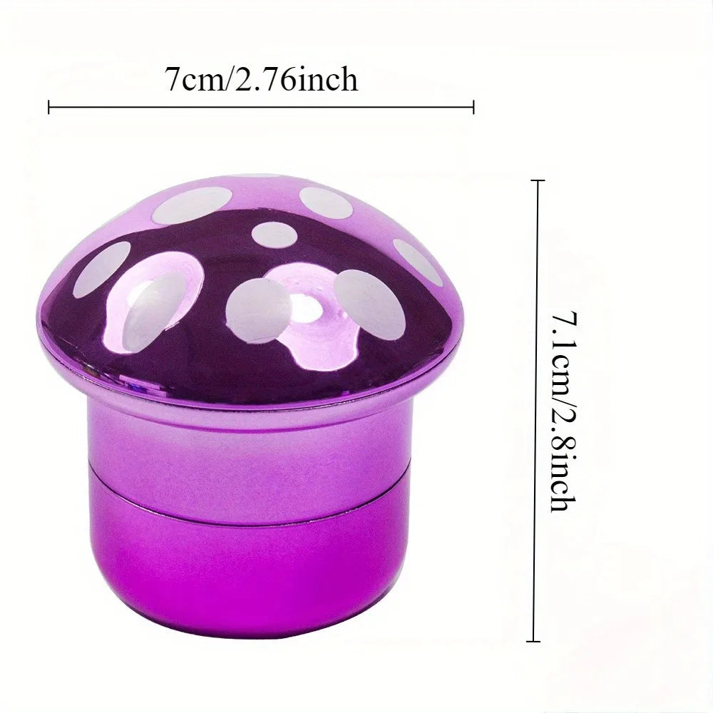 70mm Portable 4-Layers Mushroom Smoke Grinder Manual Spice, Tobacco Grinder Tools Smoking Cigarette Accessories Mill Pepper Pot