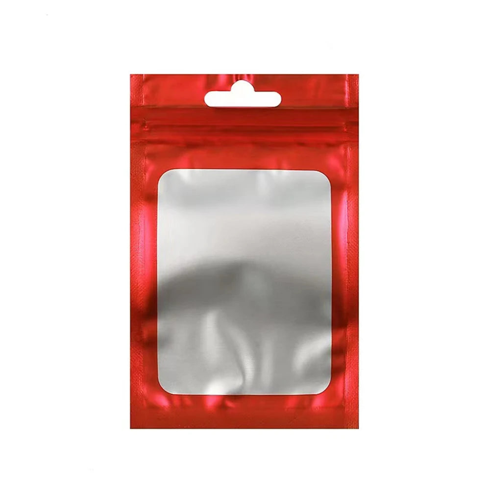 100Pcs Matte Black Mylar Foil Zip Lock Bag for iphone 14 pro case Hang Hole Reusable Tear Notch Food Storage Packaging Pouches
