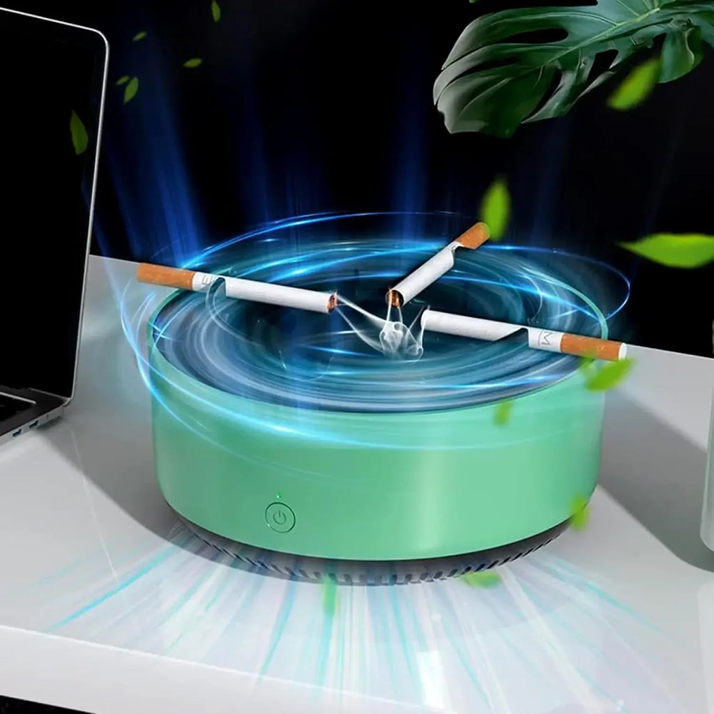 Professional Portable Smokeless Ashtray with Triple Filtration 98% Smoke Removal for Home Office Car Travel Odor Eliminator