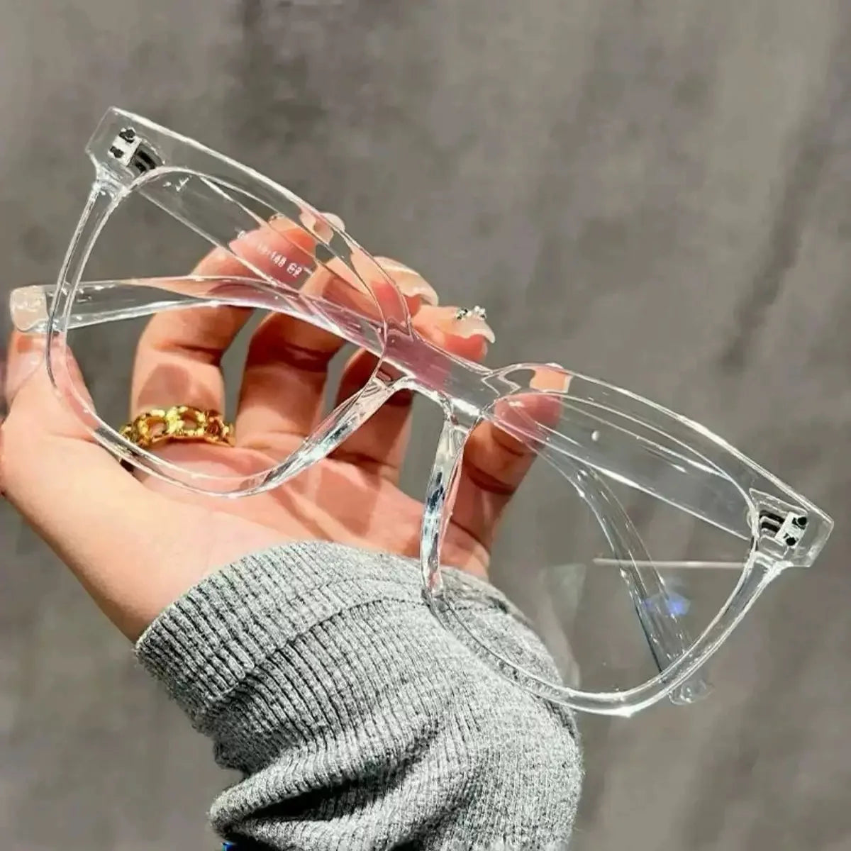 TrendySquare Anti Blue Light Eyeglasses Men Women Casual Fashion Transparent Frame Street Style Eyewear for Office and Daily Use
