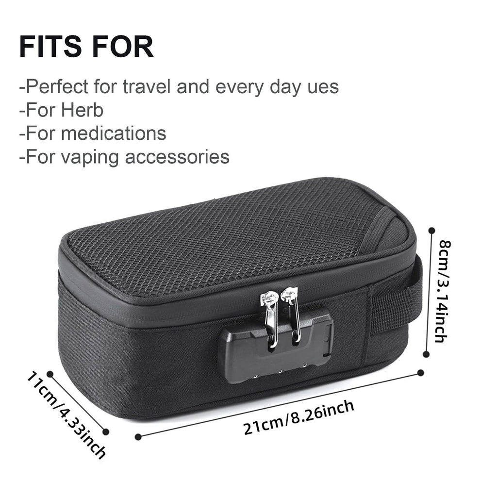 Odor Smell Proof Smoking Pipe Bag with Combination Lock Container Case Outdoor Travel Gift