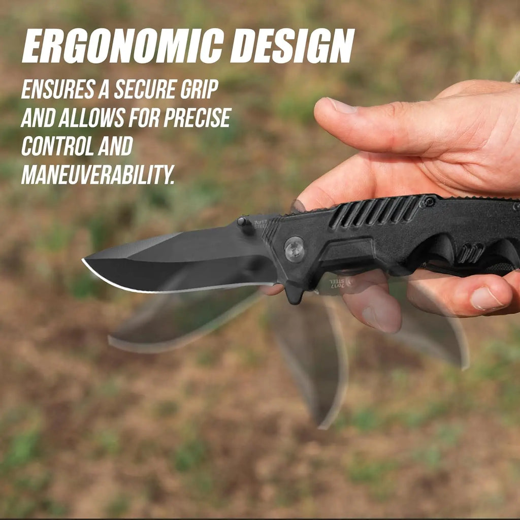 Folding knife, pocket knife with pocket clip, stainless steel blade knife, Edc knife for men and women, camping, fishing