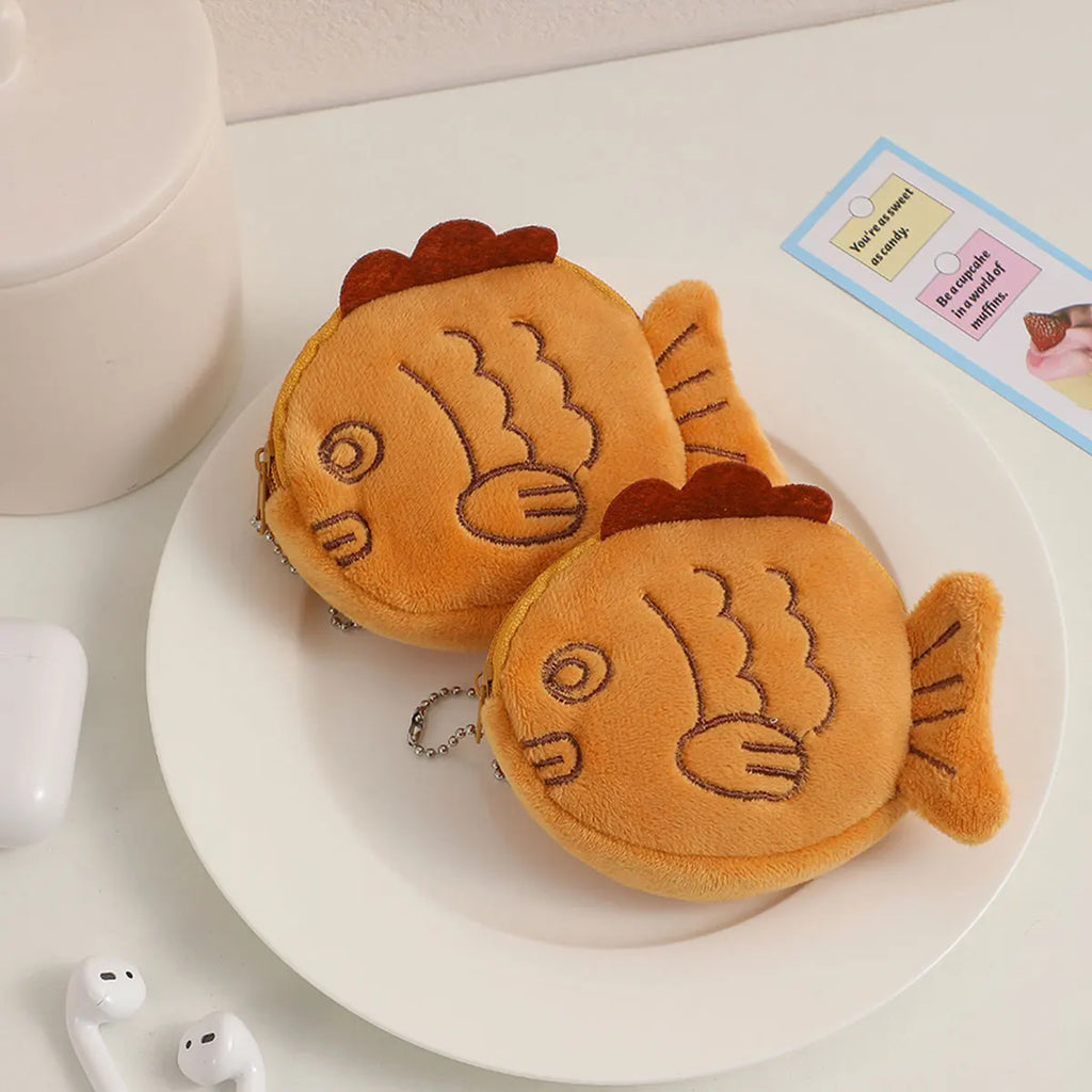 Cartoon Cute Coin Purse Kawaii Wallet Portable Plush Coin Bag Key Earphone Coin Organizer Pouch Zipper Bag Kids Gift