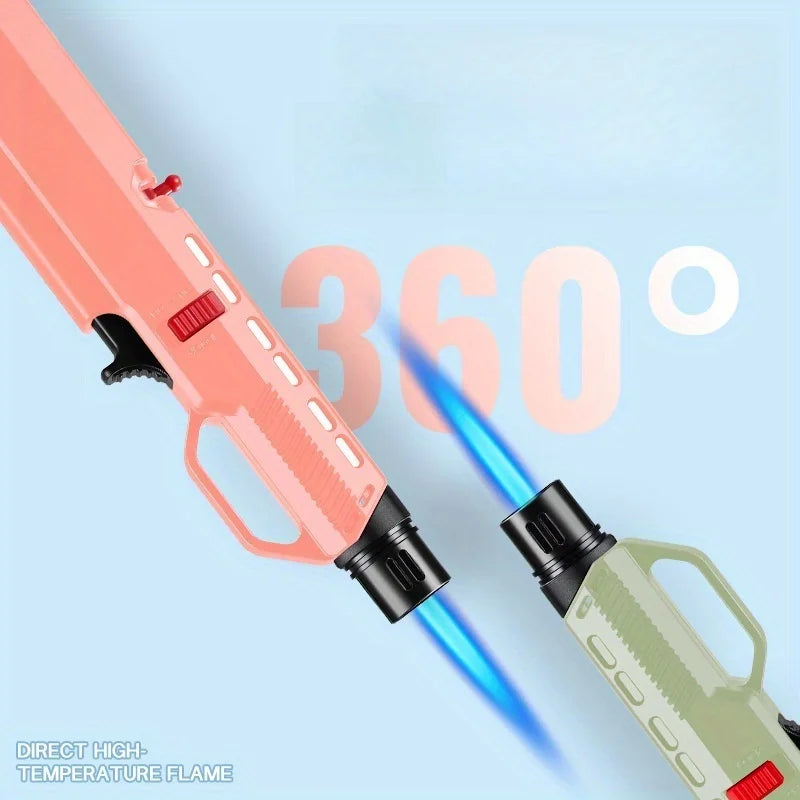 Portable 1800° Torch Jet Lighter Windproof Blue Flame 360 ° Reversible Ignition Butane Igniter for Kitchen BBQ Men's Gift