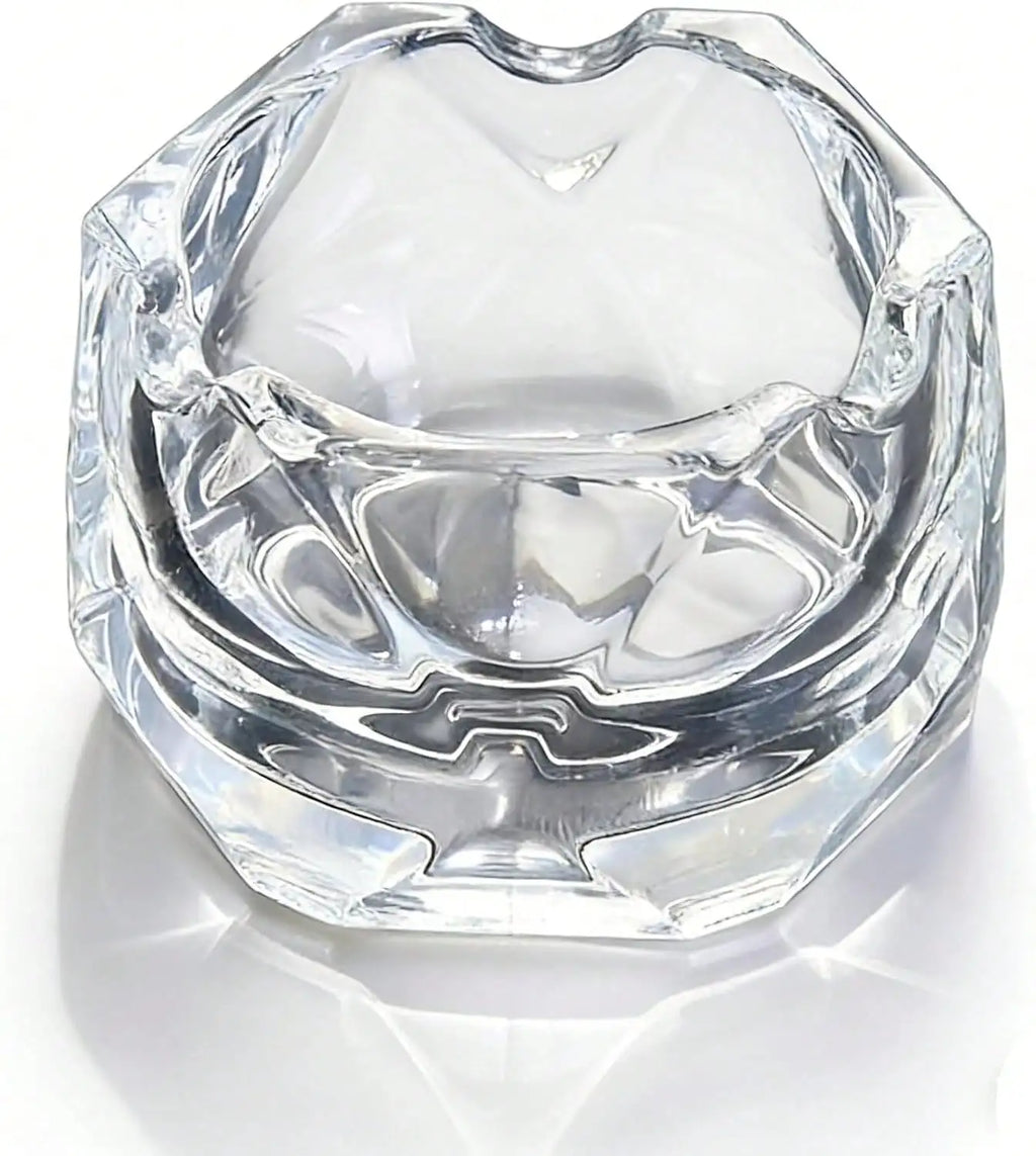 Mini Geometry Gl Ashtrays,Gorgeous Round Crystal Cigar Ash Tray Portable Drative Modern Ashtray For Home Office Indoor Outdoor Patio Use, Fancy Cute Cool Ash Tray For Cigarettes
