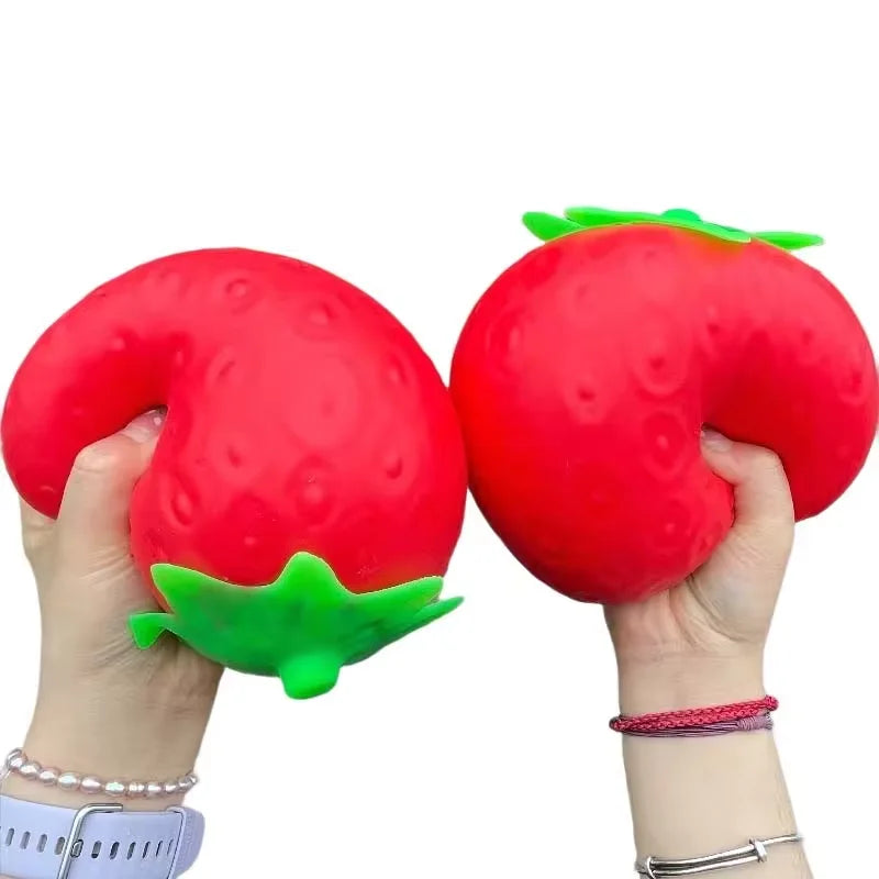 Slow-Rebound Strawberry Stress-Relief Toy – Moldable Stress Ball, Suitable for Adults and as a Gift for Friends