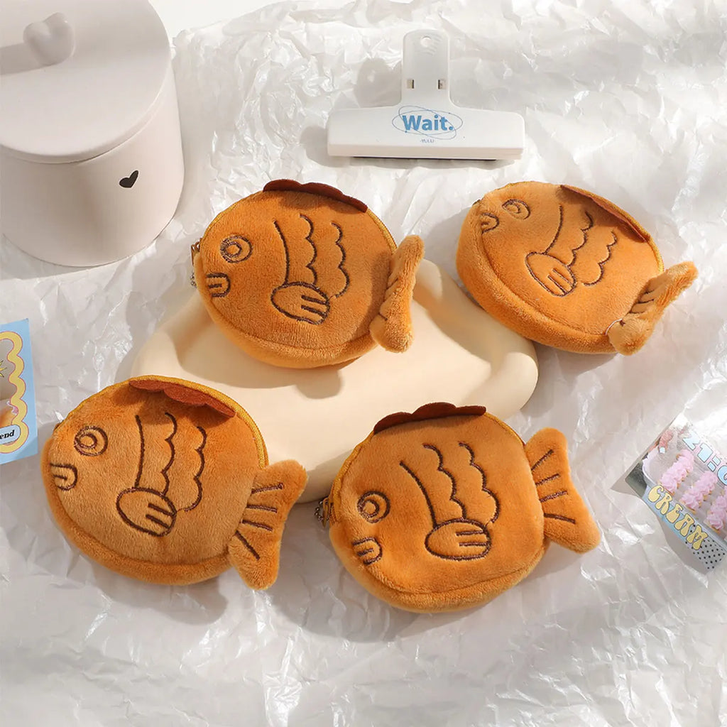 Cartoon Cute Coin Purse Kawaii Wallet Portable Plush Coin Bag Key Earphone Coin Organizer Pouch Zipper Bag Kids Gift
