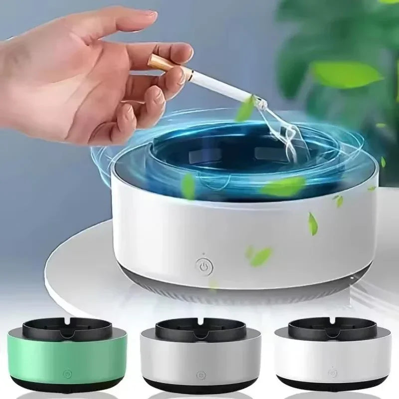 Professional Portable Smokeless Ashtray with Triple Filtration 98% Smoke Removal for Home Office Car Travel Odor Eliminator
