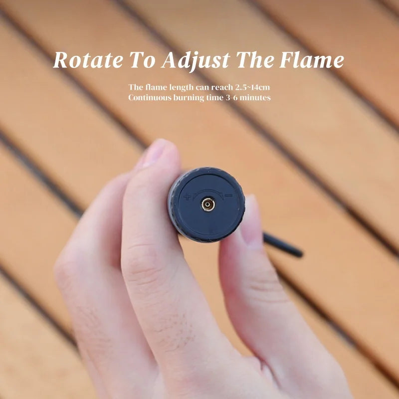 Outdoor Camping Portable Gas Lighter High Firepower Windproof Torch Lighter Adjustable Flame Size for Men's Gift Camping BBQ