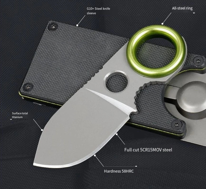 Mini Money Clip Knife Practical Carving Knife Made of 5CR15MOV Material Portable Water-based Fruit EDC Carry-on Tool Knife
