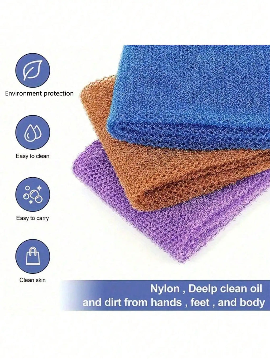African Net Bath Sponge Exfoliating Shower Puff for Back Gant - Foam Towel for Deep Cleaning And Body Scrubbing