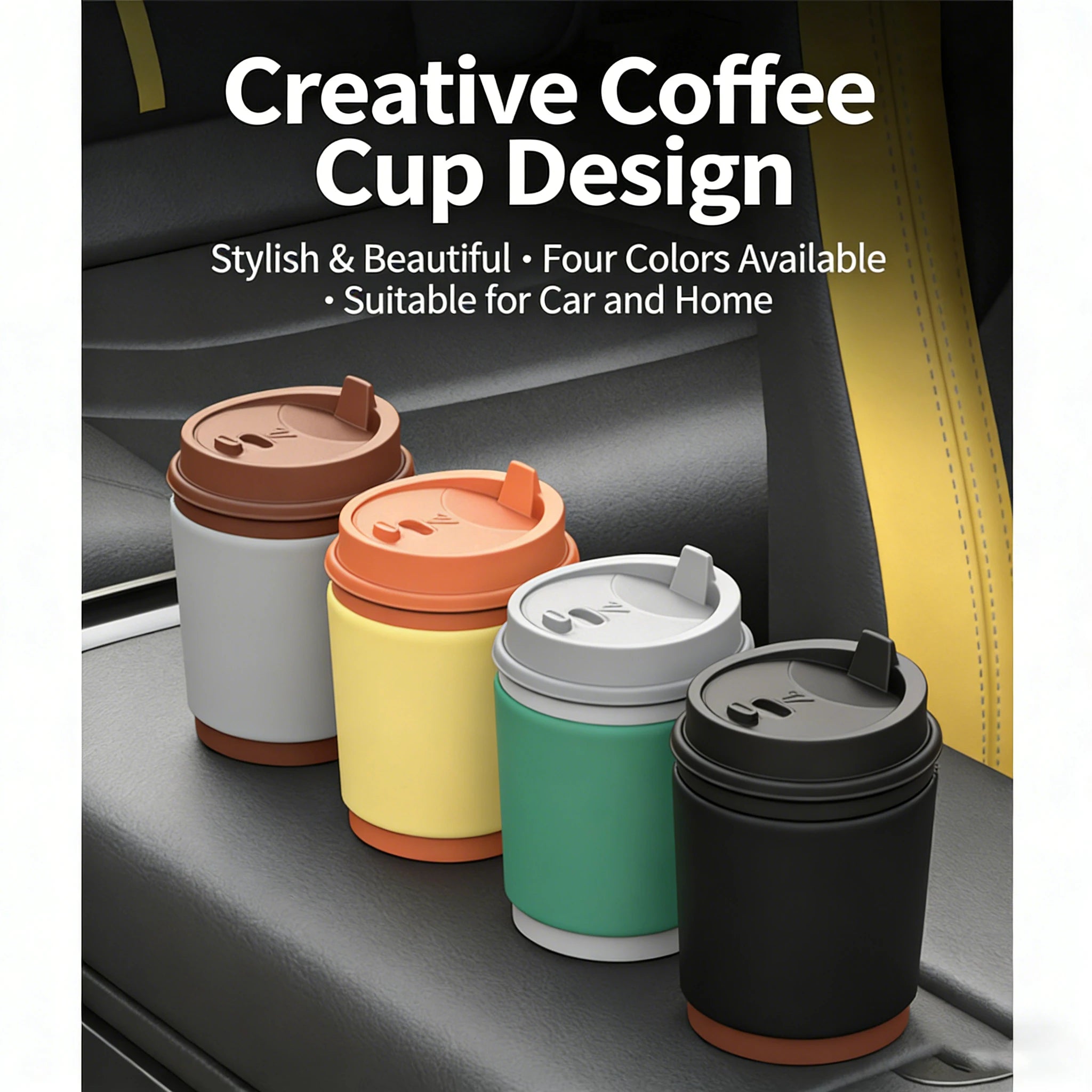 Multiuse Creative Coffee Cup Car Ashtray Detachable Stainless Steel Ashtray for Car Home Truck