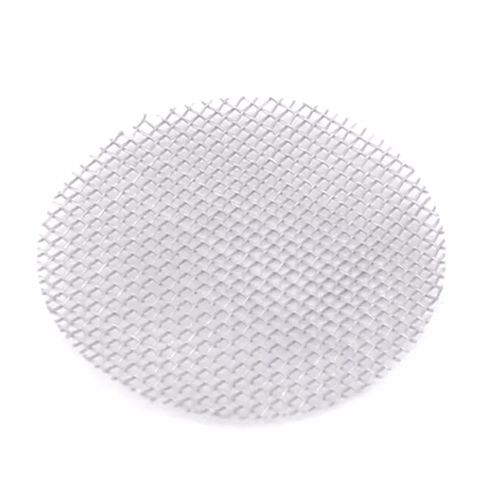 100Pcs Stainless Steel Smoking Pipe Filters Silver Screens Mesh Net Tobacco Smoking Combustion-supporting Accessories