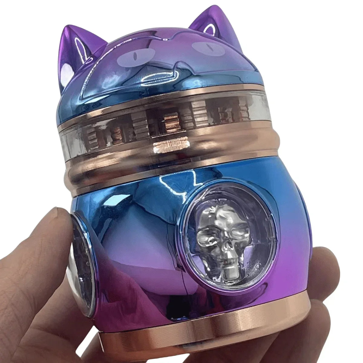 2.8inch Metal Cat Herb Grinder Mill 4-Layers Crusher Manual Mortar Pestle Tobacco Grass Grinder Cigarette Smoking Accessories