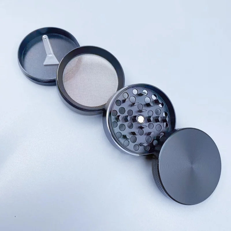 Metal Herb Grinder 4-layer Manual Spice Mortar Mill Pepper Bud Crusher Raw Grass Tobacco Grinder Smoking Cigarette Accessories