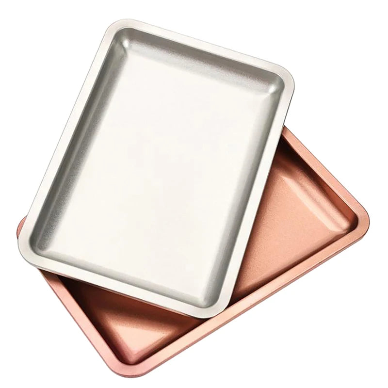 Stainless Steel Cosmetic Storage Tray Jewelry Tray Plate Doctor Surgical Tray Desktop Storage Tool Metal Fack Nail Art Tray