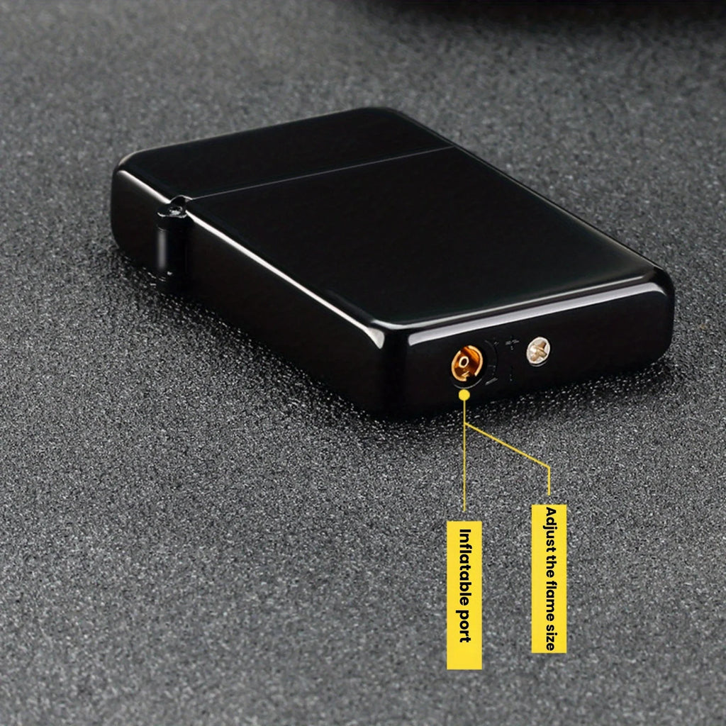 Gold Dragon Metal Torch Lighter Windproof Outdoor Survival Butane Jet Lighter Adjustable Flame for Camping BBQ Gift No Gas