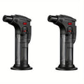2PCS Butane Torch Lighter Refillable Jet Flame Lighter Windproof Safe Multi-purpose Lighter for Candles Fireplace Campfire Grill