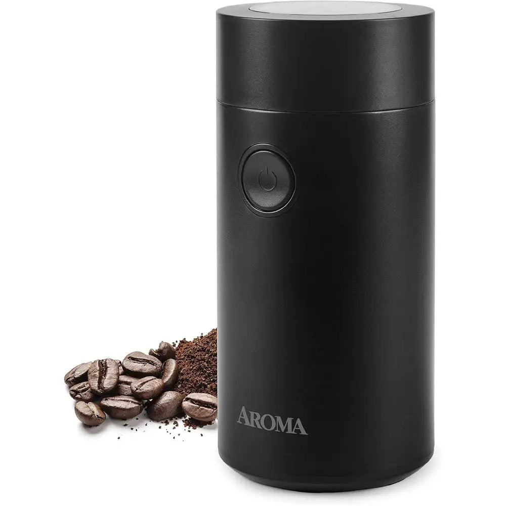 Mini Coffee and Electric Herb Grinder with 304 Stainless Steel Blades and Premium Clear Lid, 40g Capacity