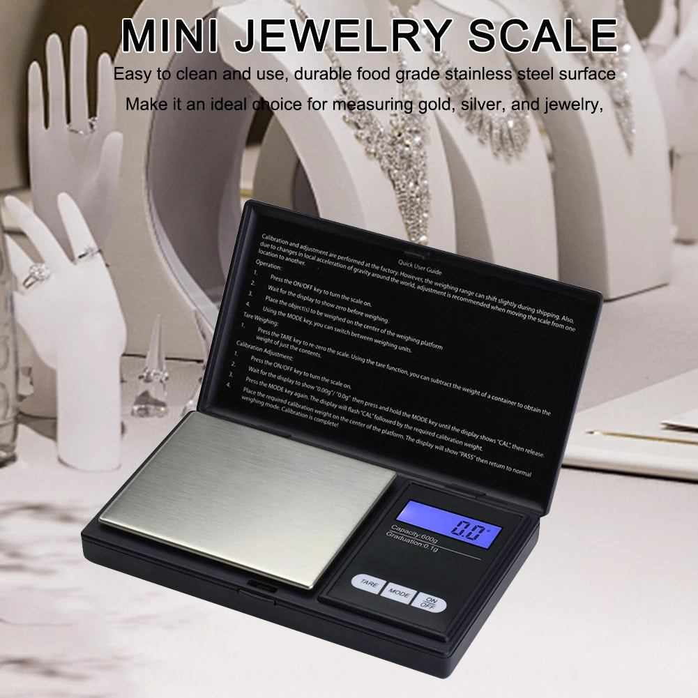 1kg/0.1g Gold Jewellery Weighing Scales 7 Units Conversion Digital Scale High Precision Scale Tare Function Jewelry Measurement
