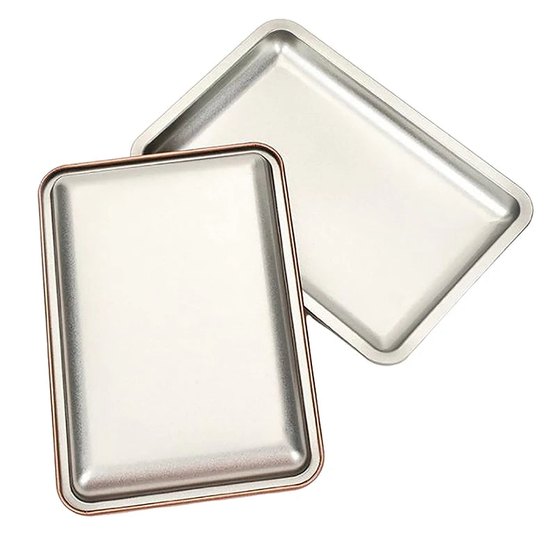 Stainless Steel Cosmetic Storage Tray Jewelry Tray Plate Doctor Surgical Tray Desktop Storage Tool Metal Fack Nail Art Tray