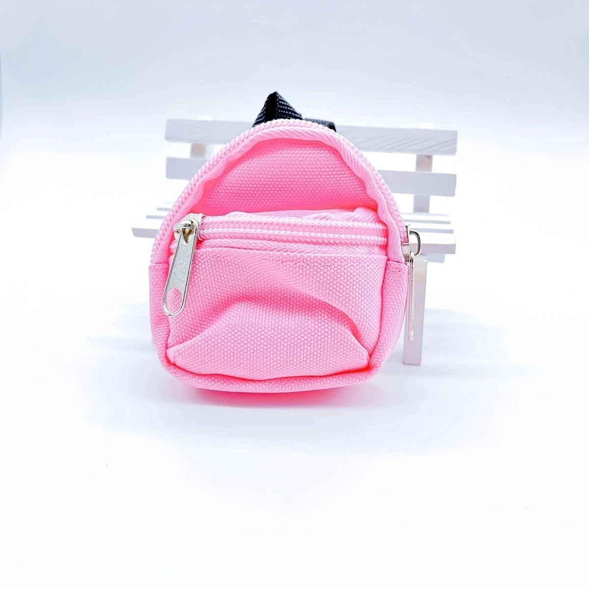 Double-shoulder zipper small coin wallet, key bag mini backpack pendant, toy decoration small bag，1 PC