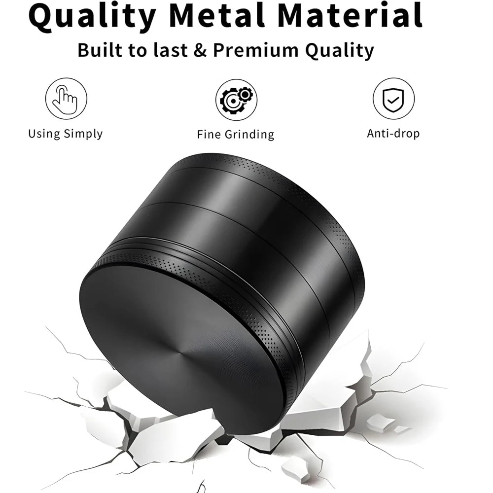 2.5" 63MM Dry Herb Grinder Metal 4-layer Tobacco Grinder Spice Miller Crusher Zinc Alloy Smoke Accessories