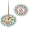 2Pcs Acrylic Special Shaped Colorful Pattern 5D DIY Diamond Art Incense Holder Diamond Painting Aroma Stand for Yoga Meditation