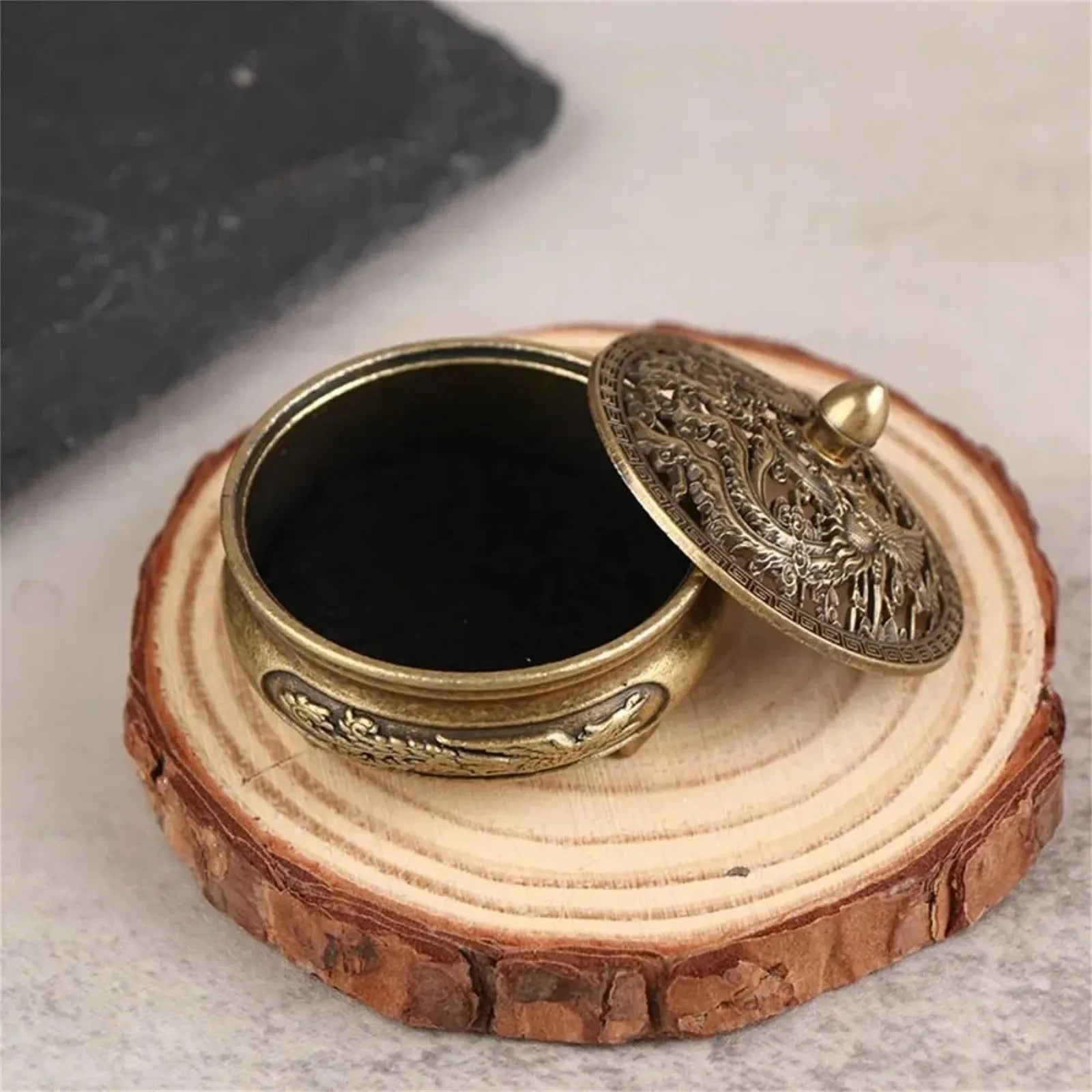 1 copper incense burner, antique alloy, Buddhist incense burner, family tea room incense burner, home decoration