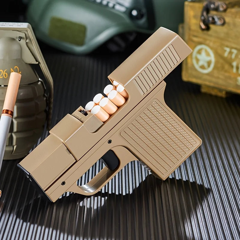 Creative Cigarette Case Torch Lighter Butane Torch Windproof Adjustable Flame Refillable Lighter for BBQ Kitchen Baking No Gas