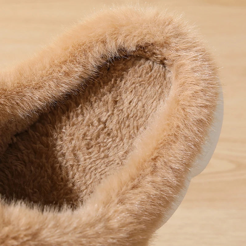 Cute Capybara Cotton Slippers Women Autumn Winter Indoor Soft Sole Warm Fur Slides Woman Comfort Non Slip Home Slippers Female