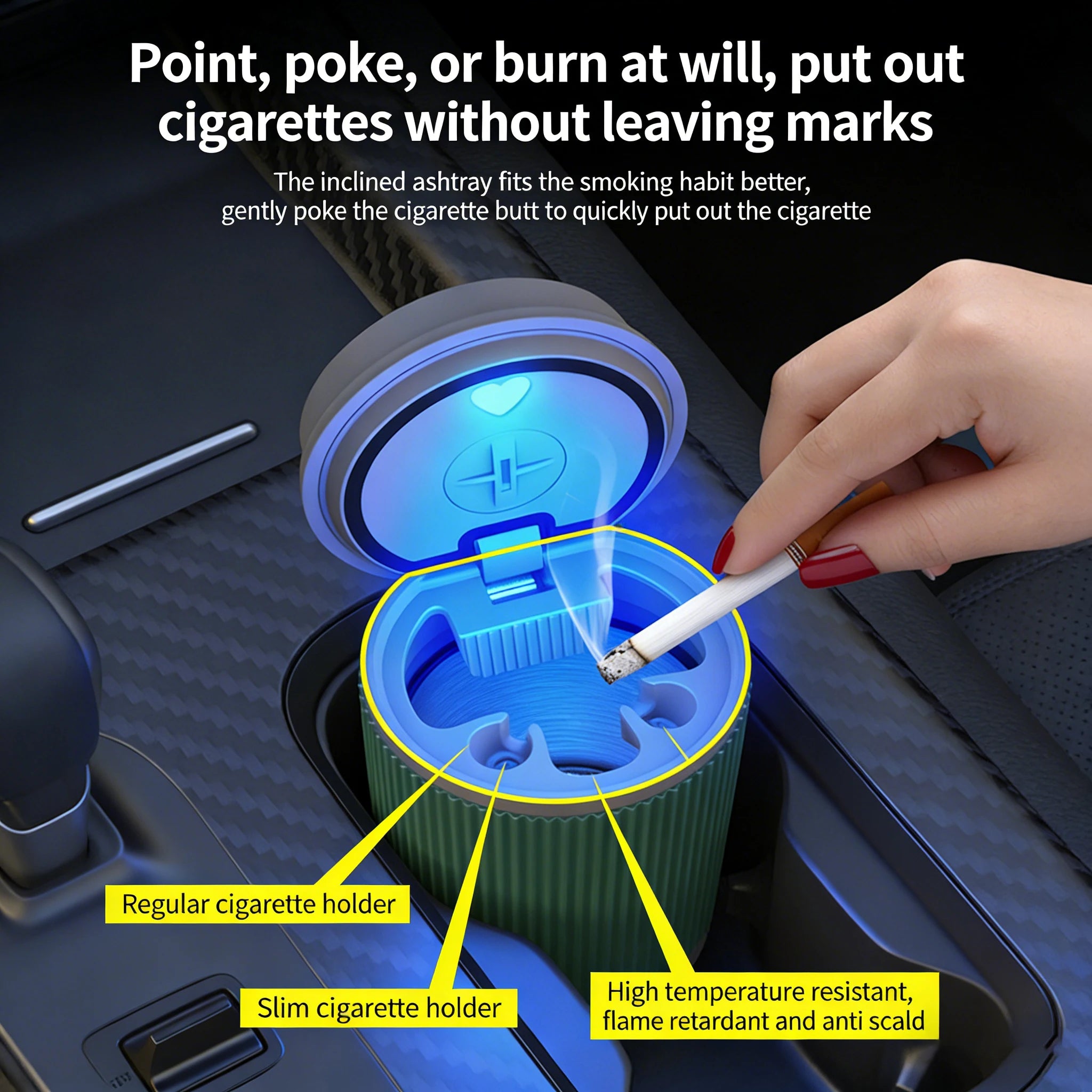 Multiuse Creative Coffee Cup Car Ashtray Detachable Stainless Steel Ashtray for Car Home Truck
